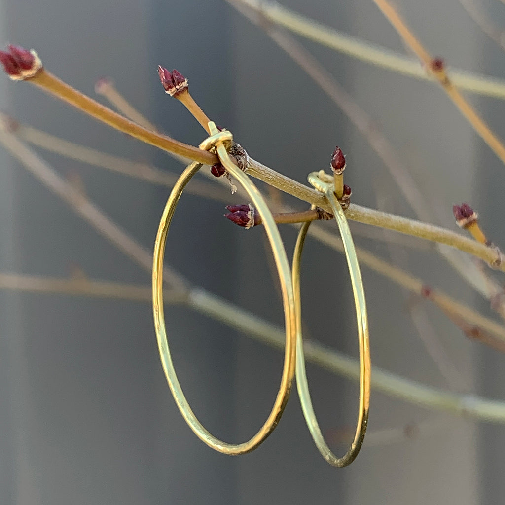 18k Yellow Gold Hoops
