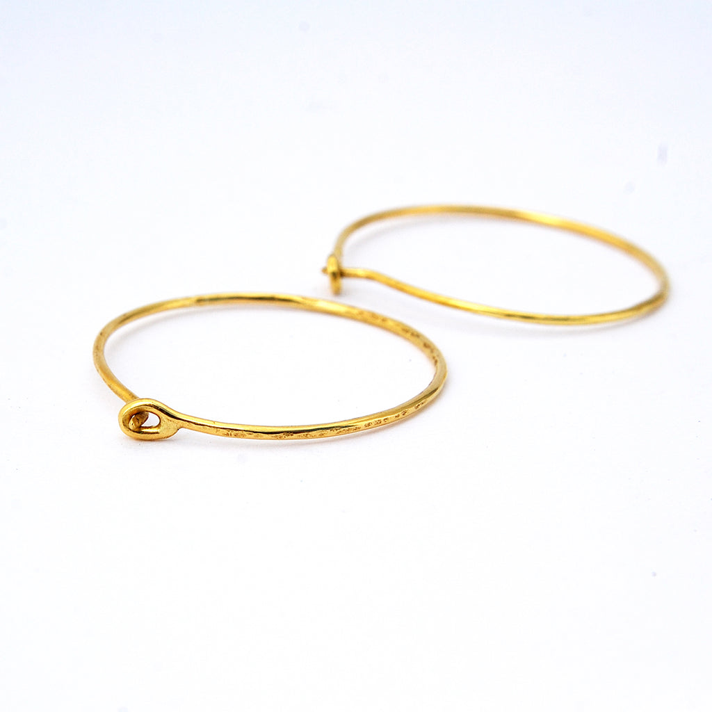 18k Yellow Gold Hoops