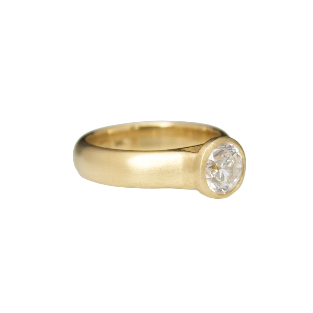 Open Bezel Set Diamond Ring